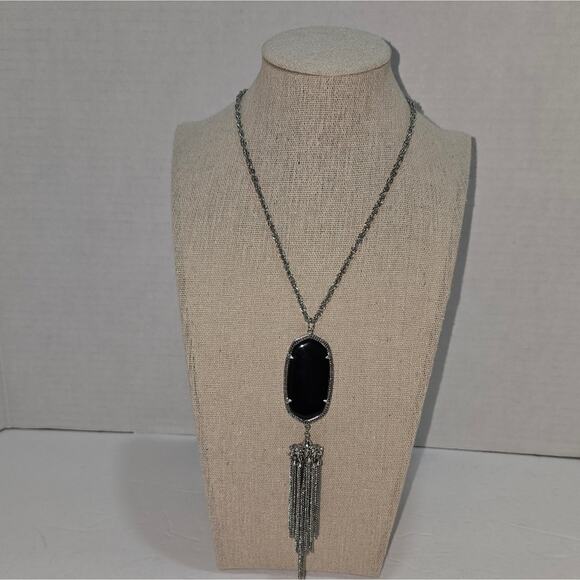 Kendra scott black and silver Rayne necklace - Picture 14 of 15